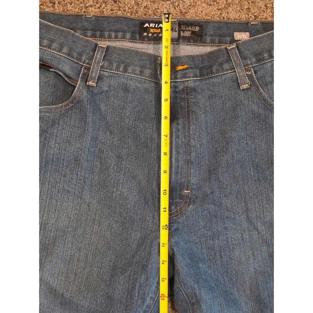 Ariat Rebar M4 Durastretch Relaxed Boot Cut Jeans‎ Mens 40x32 Blue 10016221 - Picture 4 of 11